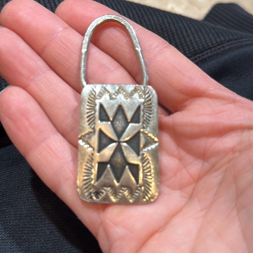 Silver Navajo key ring